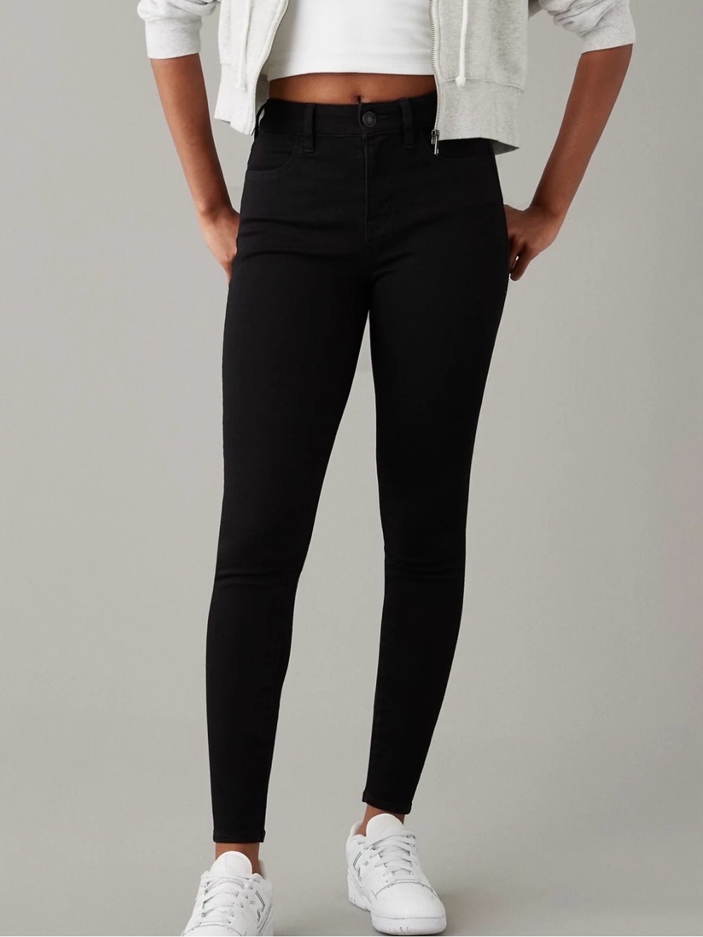 American Eagle Outfitters Black High-Rise Skinny Jeans